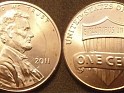 U.S. Dollar - 1 Cent - United States - 2011 - Copper Plated Zinc - KM# 468 - 19.05 mm - 0